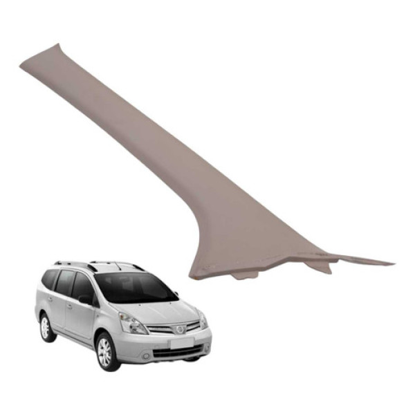 Moldura Esquerda Coluna Parabrisa Livina 1.6 2009 2012 Cinza