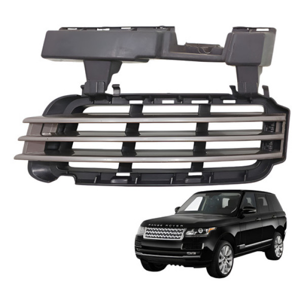 Grade Inferior Parachoque Dianteiro Range Rover Vogue 2013 Preto Esquerdo