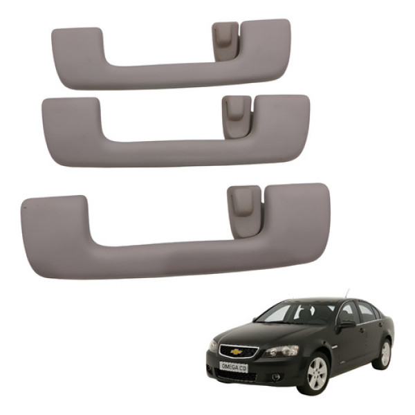 Alça Teto Pega Mão Kit Gm Omega Cd 3.6 2008 2009 2010 Preto