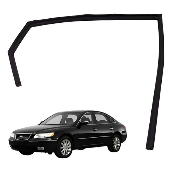 Canaleta Vidro Traseiro Direito Azera 3.3 2008 2009 2010 Preto