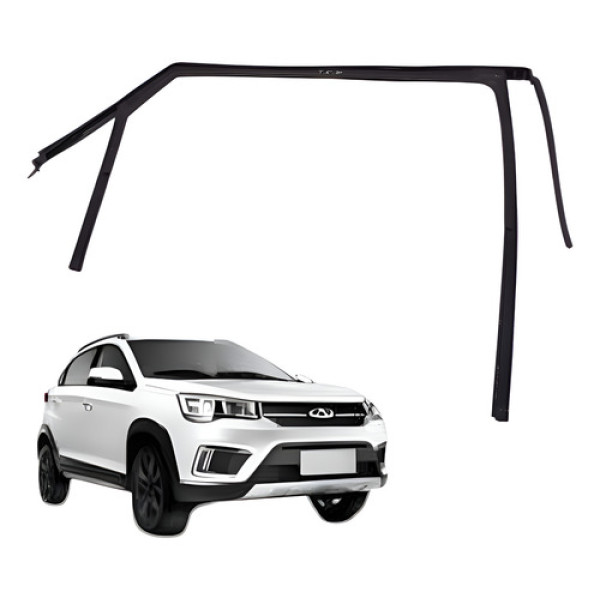 Borracha Vedação Janela Traseira Esquerda Tiggo 2 2019 2020 Preto