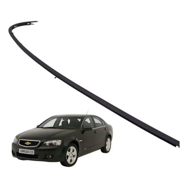 Friso Superior Porta Traseira Esquerda Omega 2008 2009 2010 Preto