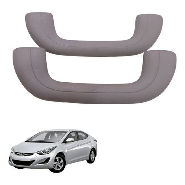 Par Alça Teto Hyundai Elantra 2012 2014 Gls 1.8 Cinza Claro