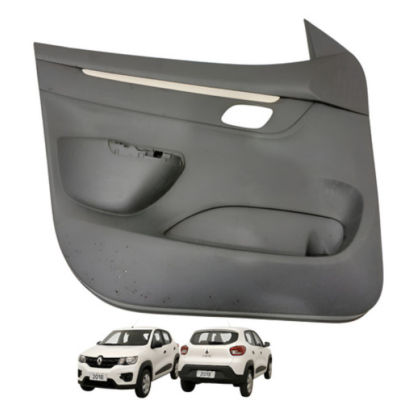 Forro Porta Dianteira Esquerda Renault Kwid 1.0 2017 2022 Preto