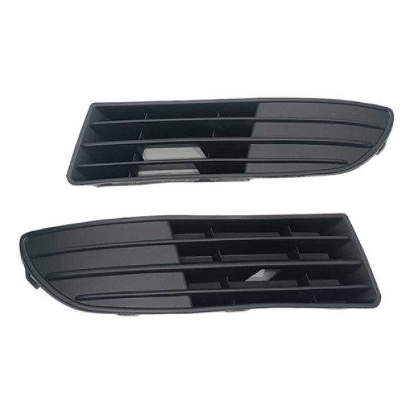 Par Moldura Farol Milha Vw Polo 2007 2010 Preto Ambos Os Lados