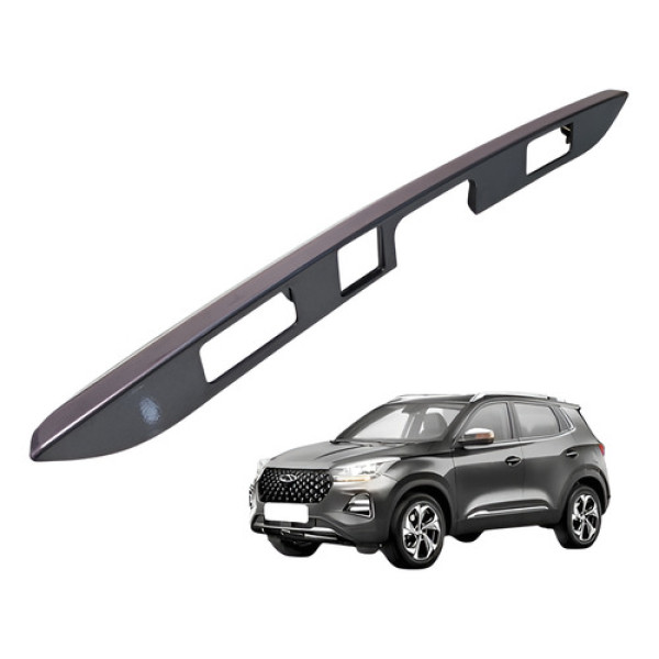 Friso Moldura Tampa Traseira Chery Tiggo 5x 2021 2024 Cinza-escuro