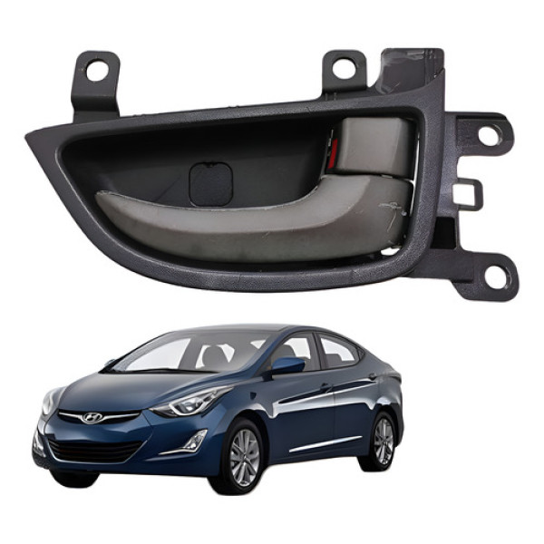 Maçaneta Interna Dianteira Direita Elantra 1.8 2012 2013 Preto