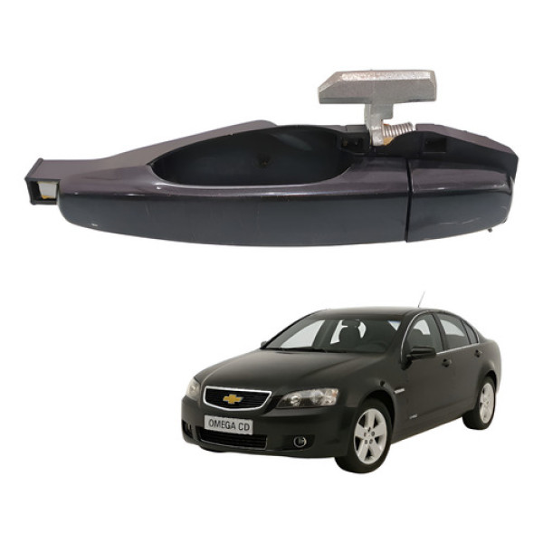 Maçaneta Externa Traseira Esquerda Omega Cd 2008 2009 2010 Preto