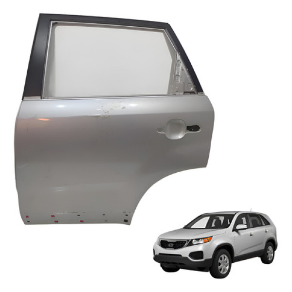 Porta Traseira Esquerda Esquerda Sorento Ex2 2.4 2012 Esquerdo Cinza