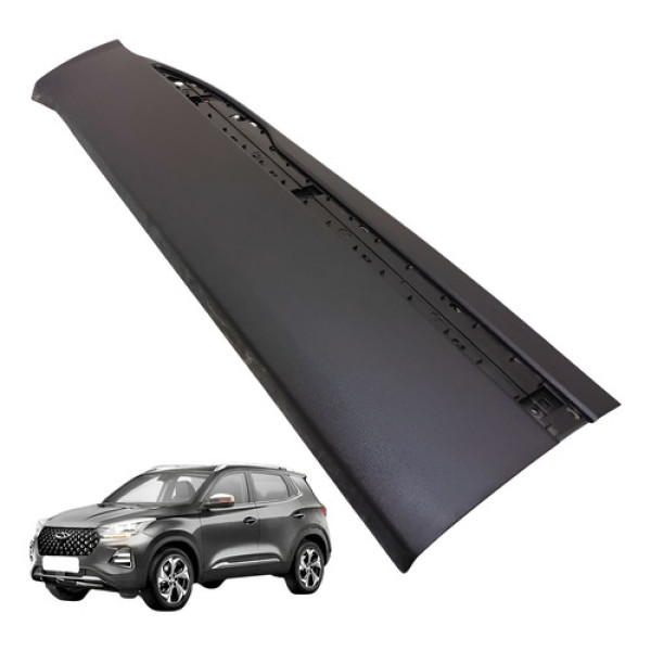 Aplique Friso Porta Dianteira Esquerda Tiggo 5x 2021 2024 Preto