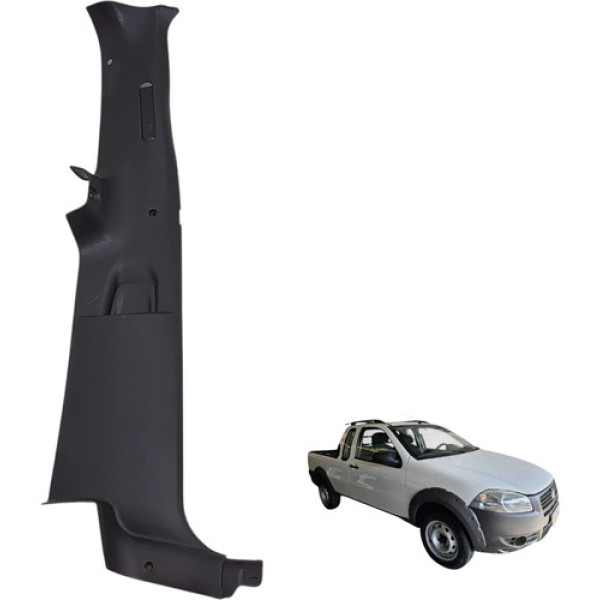Moldura Coluna Direita Central Fiat Strada 1.4 Working 2012