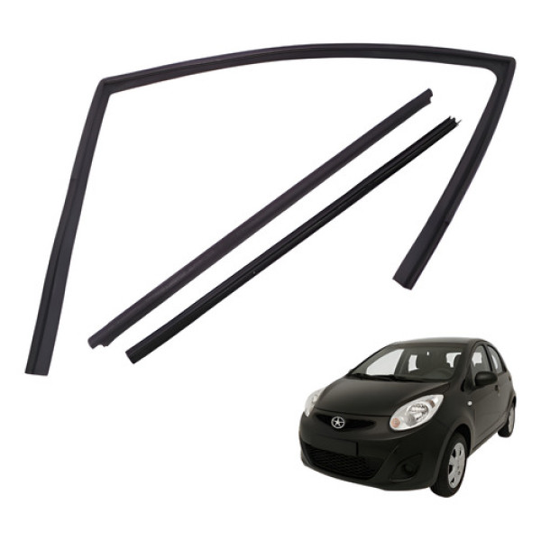 Pestana Canaleta Vidro Dianteiro Esquerdo Kit Jac J2 2014 Preto