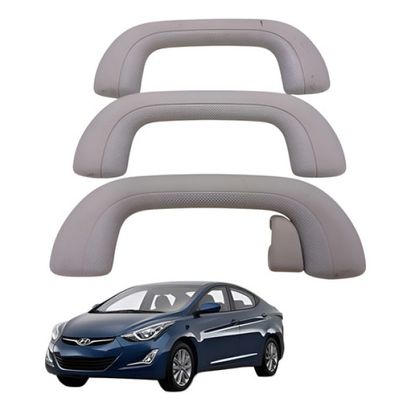 Alça Teto Pega Mão Kit Elantra 1.8 2012 2013 Cinza