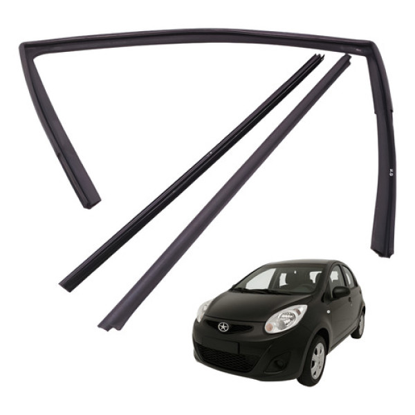 Pestana Canaleta Vidro Dianteira Direita Kit Jac J2 1.4 2014 Preto