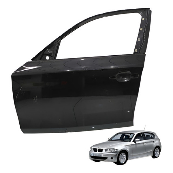 Porta Dianteira Esquerda Bmw 130i 3.0 2008 2009 Esquerdo Preto