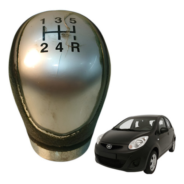 Manopla Alavanca Marcha Jac J2 1.4 2014 Cinza