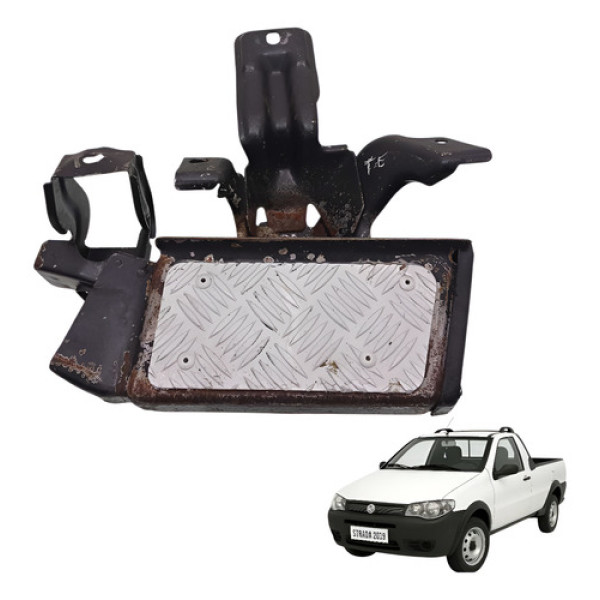 Estribo Apoio Pé Traseiro Esquerdo Strada 1.4 2008 2009 2010 Preto