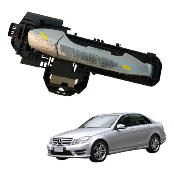 Maçaneta Externa Traseira Direita Mercedes C180 2013 2014 Cinza