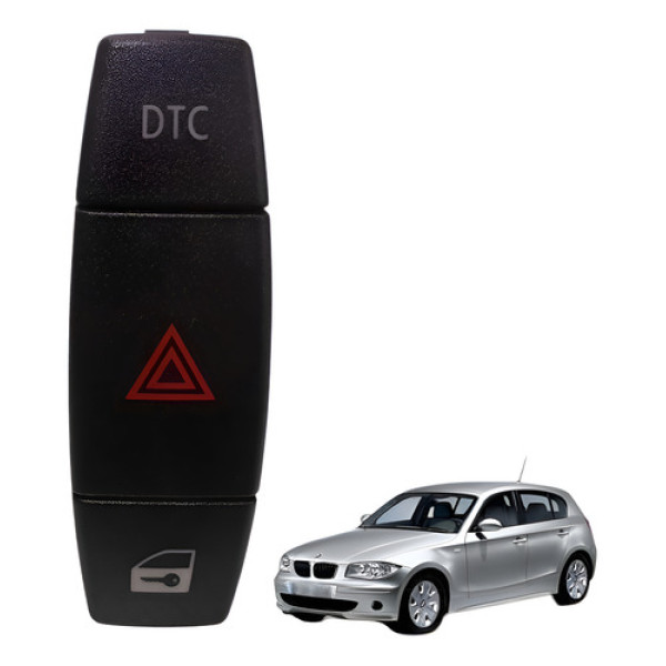 Botão Pisca Alerta Trava Porta Bmw 130i 3.0 2008 2009 Preto