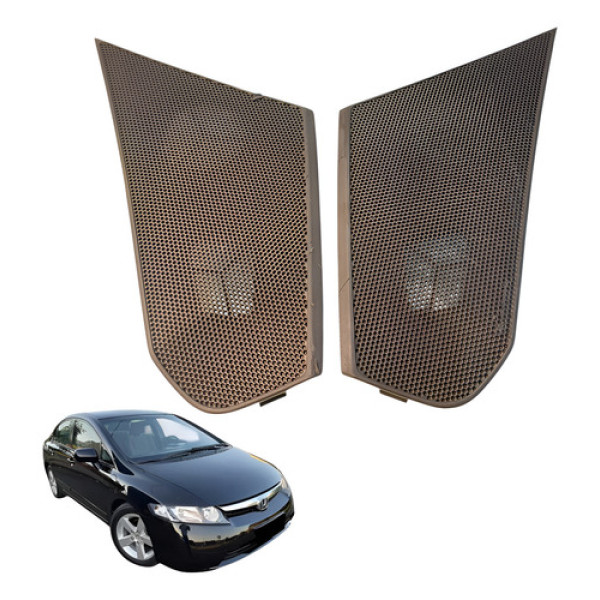 Tela Alto Falante Painel Tabelier Honda New Civic 2007 2011  Preto