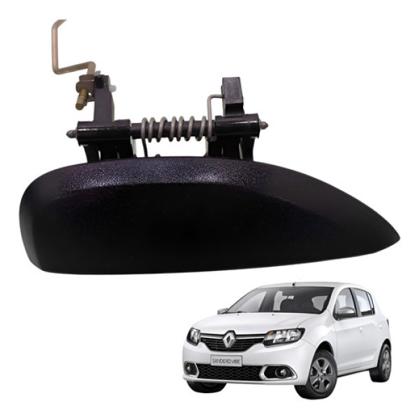 Maçaneta Externa Dianteira Direita Sandero 1.0 3cc 2017 Preto