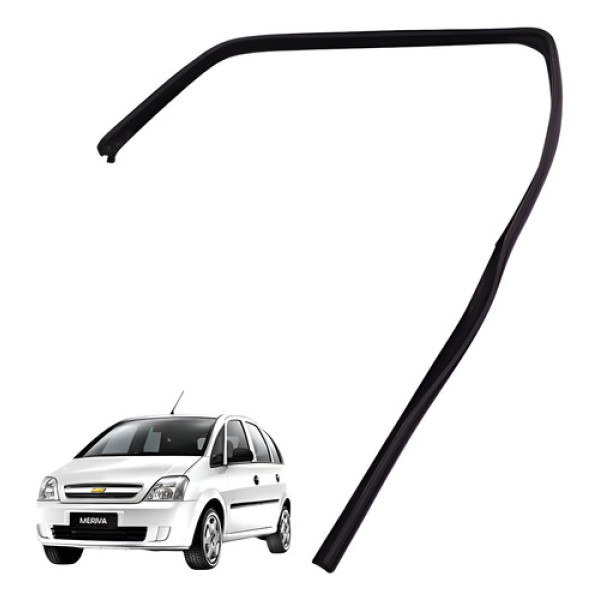 Borracha Canaleta Vidro Traseiro Direito Meriva Joy 1.8 2007 Preto