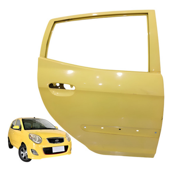 Porta Traseira Direita Picanto 2008 2010 1.0l Aut  Direito Amarelo