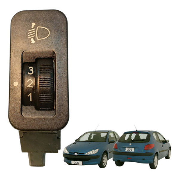 Botão Regulagem Farol Peugeot 206 1.6 2000 1925699