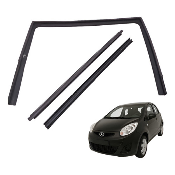 Pestana Canaleta Vidro Traseira Direita Kit Jac J2 1.4 2014  Preto