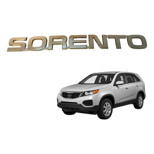 Letreiro Traseiro Tampa Sorento 2.4 Ex2 2012 Cromado