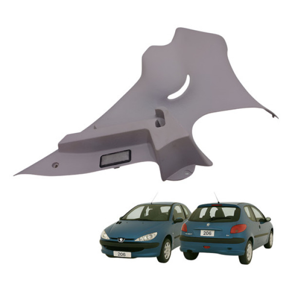 Suporte Bagagito Esquerdo Peugeot 206 2000 2001 Cinza
