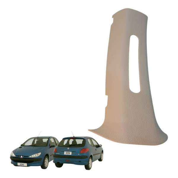 Moldura Esquerda Coluna Central Peugeot 206 2000 2001