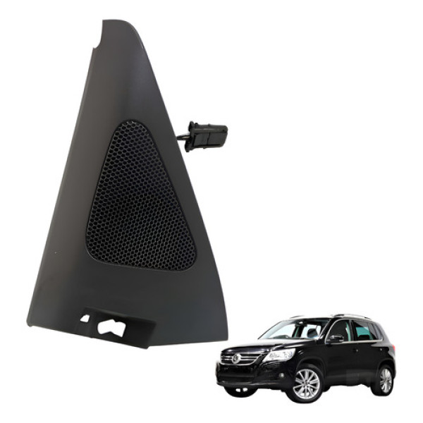 Moldura Interna Retrovisor Esquerdo Tiguan 2.0 Tsi 2010 Preto