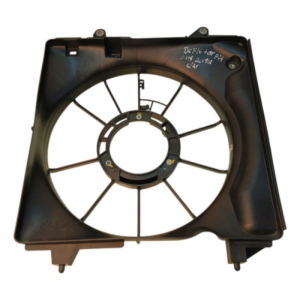 Defletor Radiador Honda City Fit 2010 2011 2012 2013 2014 Preto